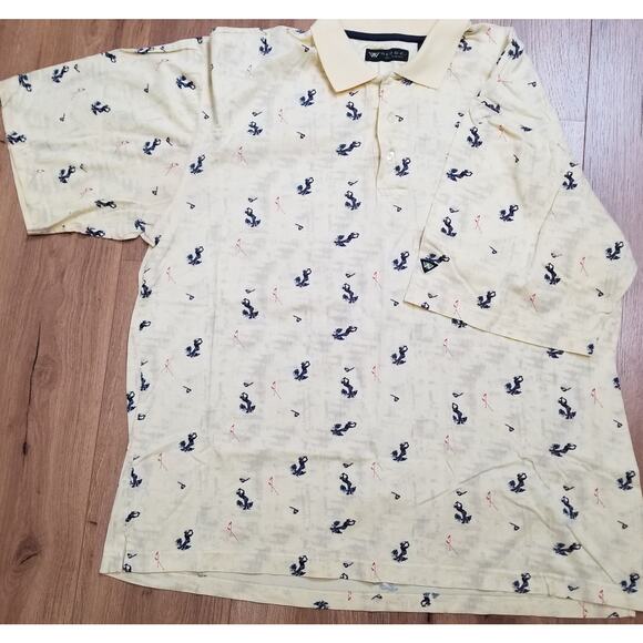 Wedge Men's Golf Active 100% Cotton Short Sleeve 3 Button Up Polo Shirt Size XXL - Picture 1 of 8